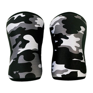 Neoprene <b>Knee</b> Pads Protective Padding for Fitness <b>Exercise</b> All Seasons Black with White Trim High Elasticity - Product Image 5