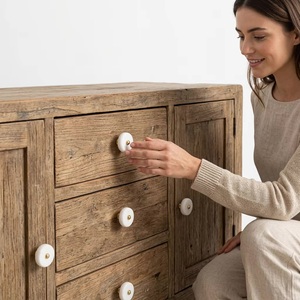 Pomo Redondo de Mármol Orgánico para Muebles, Tirador de Cajón de Diseño Moderno, Fácil Instalación para Armario, Hogar, Oficina, Cómoda, Gabinete - Product Image 3