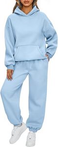 Ensemble sweat-shirt et jogging surdimensionné en coton personnalisé pour femmes, fabricant de vêtements OEM ODM, vente en gros - Product Image 5