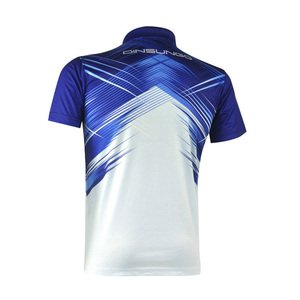Men's Short Sleeve Polo Shirt Geometric Print Quick Dry Sporty Design Blue White Knitted Polyester - Product Image 2