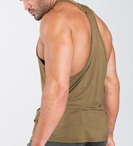 Men's Fitness Workout Loose Fit Bodybuilding <b>Vest</b> Gym <b>Stringer</b> Cotton Tank Top - Product Image 5