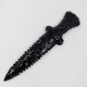Cuchillo Athame de Obsidiana Negra de 10 Pulgadas, Daga de Estilo Vikingo Forjada a Mano, Hoja de Cristal Volcánico, Regalo Único para Coleccionistas - Product Image 6
