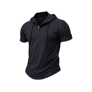 Sudaderas con Capucha de Manga Corta al por Mayor, OEM ODM, Sudaderas con Capucha Estampadas Personalizadas, Fabricantes de Sudaderas Ligeras de Moda Casual - Product Image 5