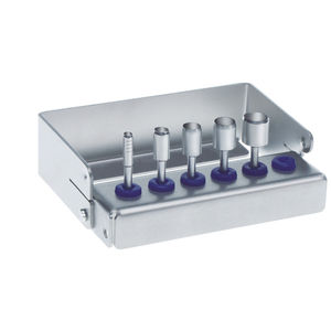 Kit de forets dentaires professionnels en acier inoxydable avec bloc de rangement gratuit, ensemble de forets pour implants, scie manuelle, instrument passifé à la rouille - Product Image 1
