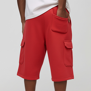 Nouveau short décontracté pour homme grande taille, imprimé sérigraphié avec logo personnalisé unique, couleur unie, poches latérales surdimensionnées, élastique, imperméable - Product Image 3