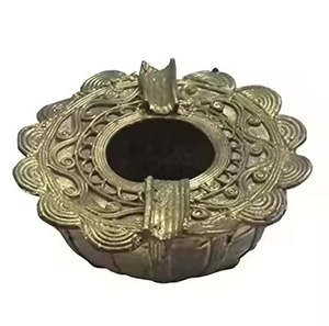 Modern Design Smoking Tray Holder Gold Finish Decorative Metal Wood Durable Portable Nautical Theme Home Hotel Restaurant Use - Product Image 6