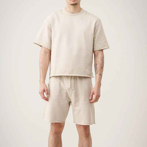 Best Quality Breathable Summer Shorts Set Solid Color Terry New Arrival Best Selling Silk Screen Printed <b>Hip</b> Hop Summer Shorts - Product Image 1