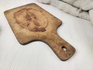 Planche à découper rectangulaire vintage en bois avec poignée, en bois massif, style rustique, décoration de cuisine, plateau de service pour la maison et la cuisine - Product Image 3