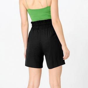 Shorts en coton pour filles avec impression personnalisée shorts à taille élastique shorts pour femmes vente en gros à prix bon marché directement de l'usine - Product Image 5