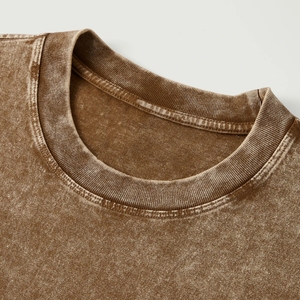 Camiseta de algodón lisa vintage de alta calidad para hombre, diseño oversize con hombros caídos, personalizable al por mayor para tu marca - Product Image 4