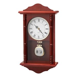 Orologio a Pendolo Classico Vintage da 18 Pollici con Movimento al Quarzo, in Legno di Pino e MDF, Design Silenzioso per Esposizione a Parete - Product Image 1