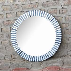 Handmade Decorative Bone Inlay Resin <b>Mirror</b> Frame Suitable For Upscale Homes And Boutique Interior Projects - Product Image 1