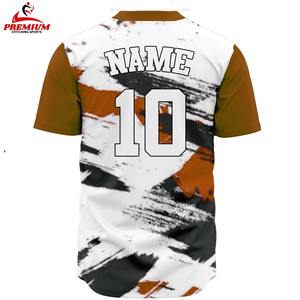 Camiseta de Béisbol de Manga Corta, Talla Grande, Personalizada OEM, Diseño Transpirable con Impresión Digital por Sublimación y Logotipo Personalizado - Product Image 4