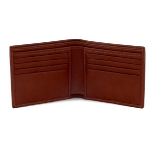 กระเป๋าสตางค์หนังวัวแท้สำหรับผู้ชาย กระเป๋าหนังขนวัว ทำมือ กระเป๋าสตางค์แบบพับสองตอน ทนทาน หนังแท้ธรรมชาติ - Product Image 1