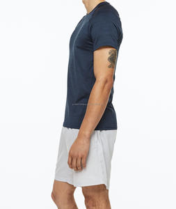 Venta al por mayor en stock para hombre Fitness impreso camisetas de manga corta personalizada poliéster/algodón Crew camiseta - Product Image 2