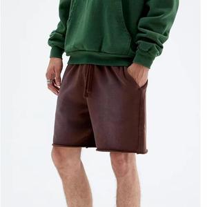 Custom Streetwear Vintage Cotton Fleece Breathable Stone Acid Wash Sun Faded Screen Printed Spring Summer Unisex Sweat Shorts - Product Image 4