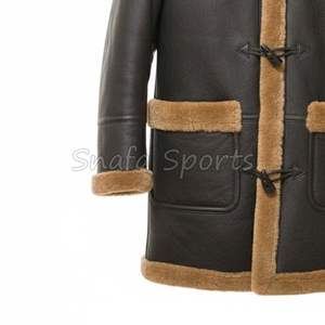 Veste Bomber en Peau de Mouton pour Homme, Blouson Aviateur en Fourrure et Cuir, Prix de Gros - Product Image 4