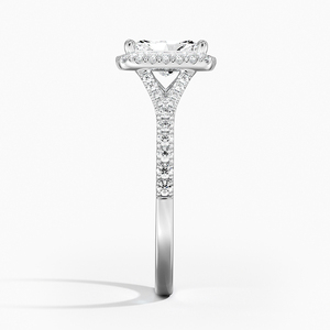 BOJ <b>Ring</b> 0104 Radiant Cut 925 <b>Silver</b> Halo Stone Prong Setting <b>Solitaire</b> Diamond <b>Ring</b> 2ct D Color VVS1 Moissanite GRA Certified - Product Image 3