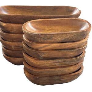 Bol à bougie en bois fait main, décoration rustique style ferme, porte-bougie en bois naturel, centre de table pour la maison, le salon et la table - Product Image 2