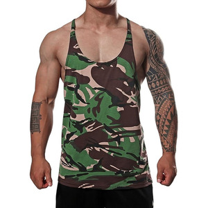 Bon fournisseur avec logo personnalisé, design confortable et unique, impression personnalisée, coupe classique, débardeur de sport pour hommes. - Product Image 1