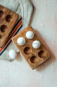 ขายส่งจำนวนมากล่าสุด2021สไตล์ที่มีคุณภาพสูงไม้ถาดไข่ไม้ให้บริการถาดอาหารเช้าผู้ถือไข่ให้บริการถาดโดย CH - Product Image 2