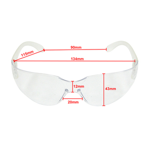 Lunettes de protection z87, lunettes de sécurité avec protections latérales intégrées, verres PC transparents, protection des yeux pour le lieu de travail industriel - Product Image 3
