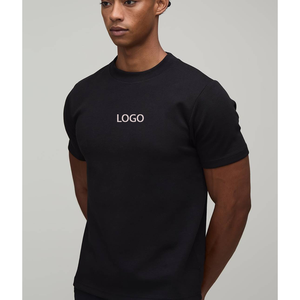 Camiseta Deportiva Unisex de Algodón, Corte Ajustado, para Gimnasio, Informal, Transpirable, de Color Sólido, Antiarrugas, para Hombre - Product Image 1