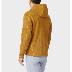 Sudadera con capucha extragrande para hombre, personalizada, de invierno, con cremallera completa, cortavientos, resistente al agua, de alto rendimiento, con forro polar y bolsillo con cremallera cortado a láser, OEM - Product Image 3