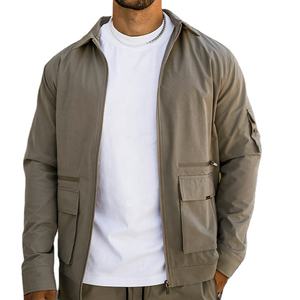 High Quality Sweatsuit Custom logo <b>Casual</b> Jogger Set Two Piece Set Nylon Cargo Windbreaker Tracksuit for <b>Men</b> 2026 - Product Image 3