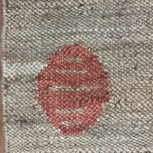 Bohemian Jute Area Rug Rectangle Polka <b>Dot</b> Pattern <b>Eco</b> Friendly Flat Weave Living Room Rug Spot Cleanable Thin Pile - Product Image 4