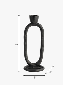 Unique design Factory Wholesale Vintage Abstract Oval Loop <b>Black</b> Metal <b>Candlestick</b> <b>Holder</b> Tabletop Candle Stand Decor - Product Image 5