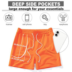 <b>Men</b> Solid Color Cotton <b>Shorts</b> With Pockets Drawstring Waist Casual <b>Short</b> <b>Shorts</b> Mid Rise Breathable Workout Wear - Product Image 4