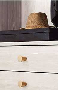 Pomo de Gabinete Moderno en Forma de Cono de Latón Sólido con Acabado Dorado Cepillado, Pomo Minimalista para Cajones de Cocina, Armarios y Muebles - Product Image 2