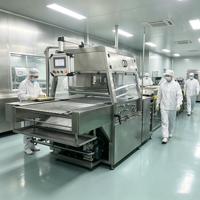 Machine à enrober les noix de cajou et les amandes avec un revêtement au chocolat, à nettoyage facile et extractible, pour les usines de produits à base de noix