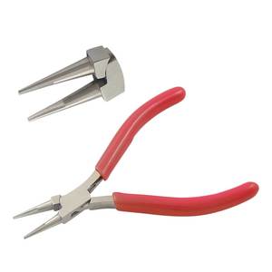 Pince à bec rond de 115 mm, dents crantées, poignées en PVC, pour la découpe, la fabrication de bijoux, les loisirs créatifs, le sertissage, la pêche, personnalisable OEM, pour circlips - Product Image 1