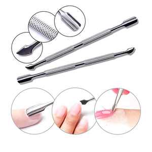 Custom Double Sided Stainless Steel Nail Cuticle Pusher & Manicure Tool Reusable for Professional Salon Use Removing Dead Skin - Product Image 3