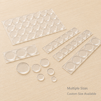 Coussinets plats transparents en PVC pour armoires, pour la réduction du bruit et la protection des surfaces, 10x3mm