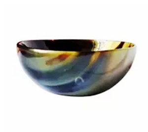 Bol de service en gros, écologique, pour fêtes, design moderne et minimaliste, tons bruns, poli, léger 0,4 kg, décor HORN - Product Image 6