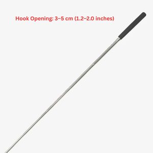 Mini Gancho Plegable para Serpientes, Herramienta Telescópica de Acero Inoxidable para Manipulación de Reptiles, de 20cm a 90cm, Portátil, Negro - Product Image 3