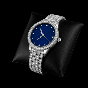 Reloj de Lujo para Mujer con Diamantes, Esfera Redonda de 30 mm, Cuarzo Analógico, Caja de Cristal de Zafiro, Estilo Plateado con Incrustaciones de Diamantes - Product Image 3