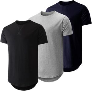 Camiseta de Manga Corta para Hombre, Cuello Redondo, Color Sólido, Tejido de Punto, Corte Regular, Casual, Negra, Blanca, Gris, Nueva Colección 2026, Hecha a Medida - Product Image 5