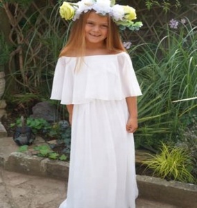 Marwin — robe de mariage blanche, tunique très mignonne et confortable, avec manches chauve-souris, épaules dénudées, tenue parfaite pour les saisons de mariage, nouvelle Collection, - Product Image 1