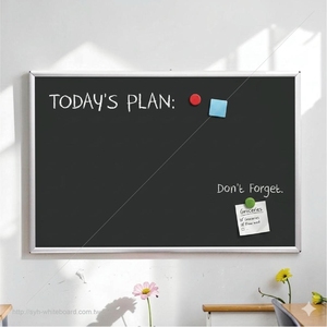 Tableau magnétique SYH avec cadre en aluminium argenté et protections d'angle, non pliable, pour l'école et le bureau - Product Image 6