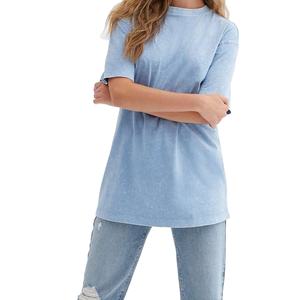 Camisetas en blanco para mujer, ropa informal de manga corta con cuello redondo, camisetas ajustadas para mujer, camisetas Unisex de lavado ácido de Hip Hop - Product Image 2