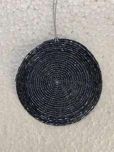 Mantel Individual Ovalado de 14 Pulgadas Hecho a Mano con Cuentas, Técnica de Jacquard de Algodón Bordado, Antideslizante, Lavable, Ecológico para el Hogar - Product Image 4