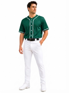 <b>Baseball</b> Team Uniform Set Breathable Quick Dry Polyester Jersey and Pants with Sublimation Printing Option - Product Image 3