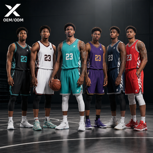 Conjunto de Camiseta de Baloncesto sin Mangas Transpirable Personalizada X Dazzle, Impresión por Sublimación, Cuello en V, Secado Rápido, Poliéster, Unisex, Deportivo para Adultos - Product Image 1