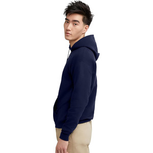 Sweat-shirt à capuche en coton pour homme, OEM d'usine, avec logo personnalisé, en molleton, style streetwear décontracté, chaud, en vente - Product Image 3