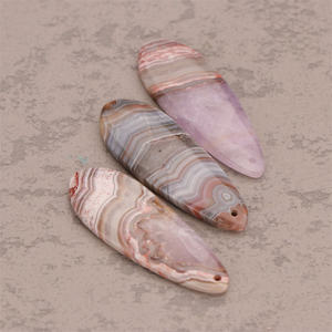 ขายส่งพลอยอะเกต Crazy Lace สีแดงคุณภาพเยี่ยม 100% จากธรรมชาติ รูปทรงลูกแพร์คู่ แบบหลวม - Product Image 2
