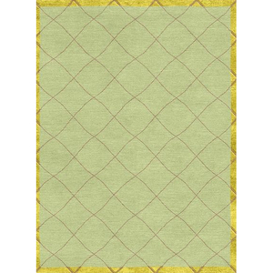 Alfombra interior duradera y elegante para uso diario en el hogar, con un paisaje abstracto moderno enriquecido con brillo de viscosa. - Product Image 1